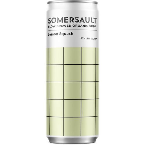 Somersault Slow Brewed Organic Soda Lemon Squash 12 x 330ml (Can)