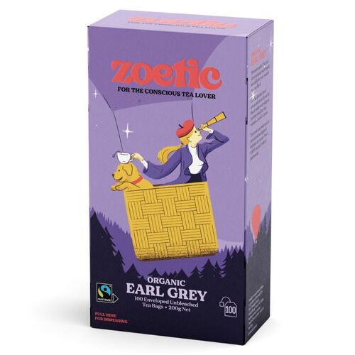 Zoetic Earl Grey (Organic & Fairtrade) 100 Tea Bags